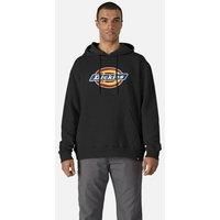 Dickies - Hoodie for Men, Front Logo Fleece Hooded Sweatshirt, Three-Piece Hood, Black, M