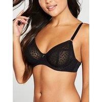 Freya Women/'s Starlight Unlined Balcony Lace Underwire Bra Demi, Black, 38E