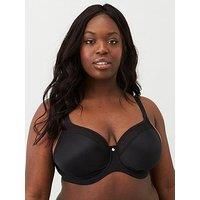 Elomi Women's Smooth Underwire Molded Bra, Black, 36H US