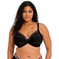 Elomi Kendra Plunge Bra Three Section Cups Semi Sheer Non Padded Bras Lingerie