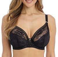 Fantasie Fusion Lace Plunge Bra Black Pink 34G