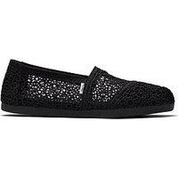 Toms Alpargata Moroccan Crochet Espadrille - Black