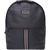 Real Leather Backpack With Cherry Red Stripe