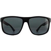 Gucci Sunglasses GG0010S 001 Black Rubber Grey