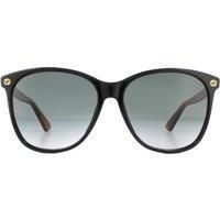 Gucci Women's Sunglasses Black Havana Acetate Frame Grey Shaded Lens GG0024S 003