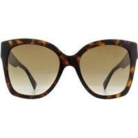 Gucci Woman Gg0459s - Frame color: Tortoise, Lens color: Brown, Size 54-19/145