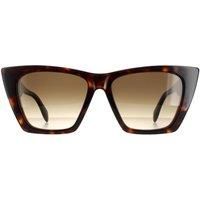 Alexander McQueen AM0299S Havana/Brown Shaded 54/16/145 women Sunglasses