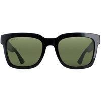 Gucci GG0001SN 0001SN 52 002 Black Sunglasses Green Lenses Sunglasses