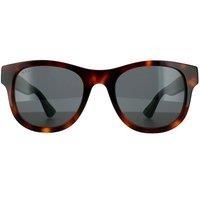 Rectangle Havana Green Grey Grey Sunglasses