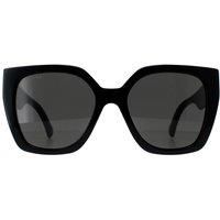 Gucci GG0419SA Women's Black Oval Sunglasses 56-18-145
