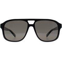 Aviator Shiny Black Grey Polarized GG1856S