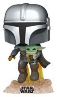 Funko 50959 POP Star Wars: The Mandalorian Mando Flying w/Jet Pack Collectible Toy, Multicolour