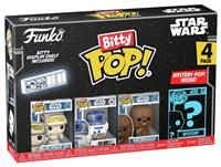 Funko Bitty Pop! Star Wars- Luke 4pk and A Surprise Mystery Mini Figure - 0.9 Inch (2.2 Cm) - Star Wars Collectable - Stackable Display Shelf Included - Gift Idea - Party Bags Stocking - Cake Topper