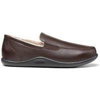 Hotter Men's Relax Mule Shoes Leather Slip On Adult Slippers Casual Slipper Grey