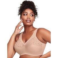 Glamorise Full Figure Plus Size MagicLift Cotton Support Bra Wirefree #1001