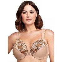 Glamorise 1245 Wonder Wire Bra (Second Sizes) - Cafe Print