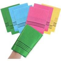 8 pcs Asian Exfoliating Bath Washcloth - Red & Green