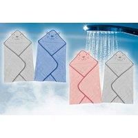 Super Soft 100% Cotton Baby Hooded Towels - 2-Pack - Blue