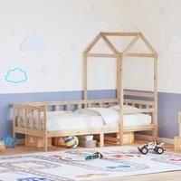 Day Bed with Roof without Mattress 90x190 cm Single Solid Wood