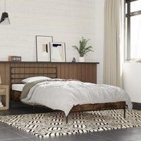 Bed Frame without Mattress Smoked Oak 90x200 cm