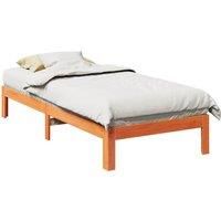 Bed Frame without Mattress Wax Brown 80x200 cm Solid Wood Pine