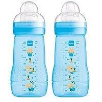 Mam Ea 270Ml 2 Pack Baby Bottle Set- Blue