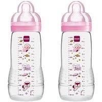 Mam Ea 330Ml 2 Pack Baby Bottle Set Pink