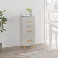 Sideboard Concrete Grey 34.5x34x90 cm Engineered Wood