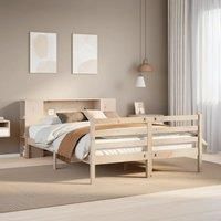 Bookcase Bed without Mattress 120x200 cm Solid Wood Pine