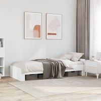 Bed Frame without Mattress White 100x200 cm Engineered Wood