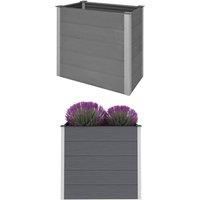 Garden Raised Bed WPC 100x50x91 cm Grey