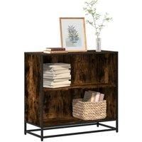 Book Cabinet Smoked Oak 80.5x35x76 cm Engineered Wood