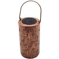 Outdoor Solar Powered Dragonfly Decal Lantern