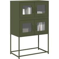 Highboard Olive Green 68x39x107 cm Steel