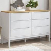 Chest of Drawers FLORO White Solid Wood Pine
