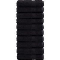 Premium Hand Towels SOLUND 10 pcs Black 50x100 cm 600 gsm