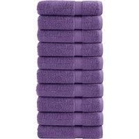 Premium Hand Towels SOLUND 10 pcs Purple 50x100 cm 600 gsm