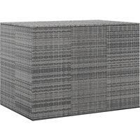 Garden Cushion Box PE Rattan 145x100x103 cm Grey