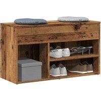 Shoe Bench Old Wood 80x30x45 cm Engineered Wood
