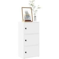 Bookcase White 40x24x77 cm Engineered Wood