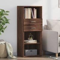 Highboard Brown Oak 50x42.5x124 cm Engineered Wood