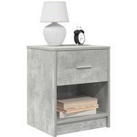 Bedside Cabinet with Drawer Concrete Grey 40x34x50 cm