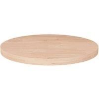 Round Table Top £50x2,5 cm Untreated Solid Wood Oak