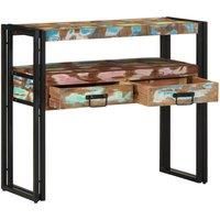 End Tables Multicolour 90x33x75 cm Solid Reclaimed Wood&Metal