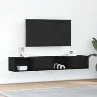 TV Cabinets 2 pcs Black Oak 80x31x25.5 cm Engineered Wood