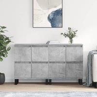 Sideboards 2 pcs Concrete Grey Engineered Wood