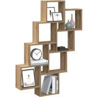 Wall Cube Shelf Artisan Oak 90x15x119.5 cm Engineered Wood