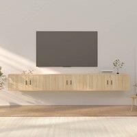 Wall-mounted TV Cabinets 3 pcs Sonoma Oak 100x34.5x40 cm