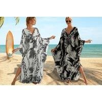 Maxi Beach Cover Up Dress - Black Or White