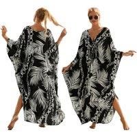 Maxi Beach Cover Up Dress - Black Or White